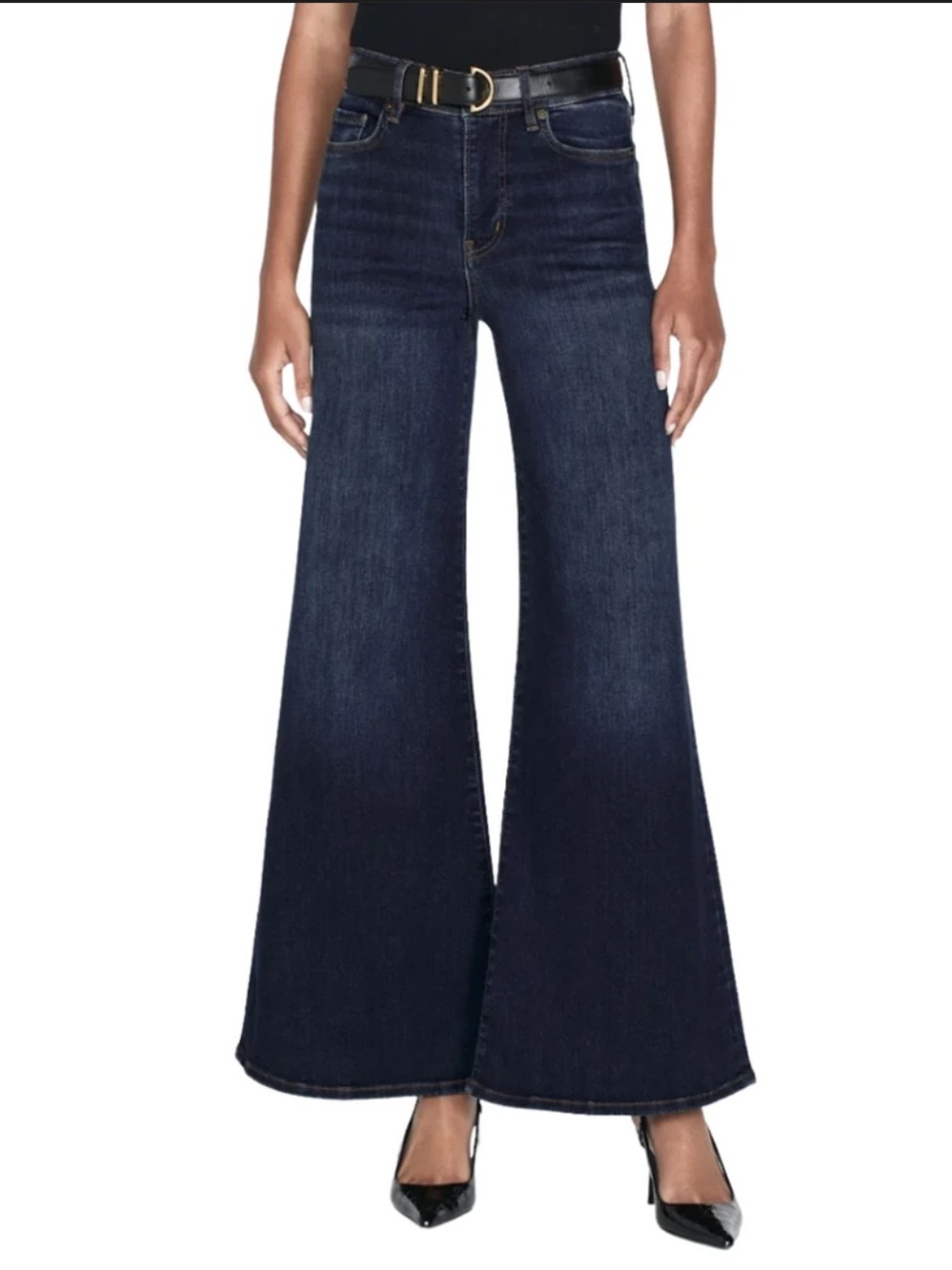 FRAME Le Palazzo Crop Wide Leg Jeans Moonflower Sz 25